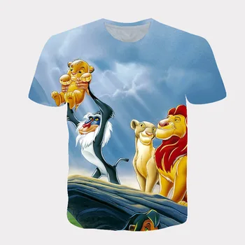 Модная футболка с короткими рукавами из европейских и американских мультфильмов Disney 