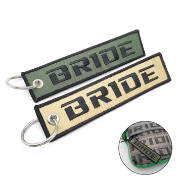 Брелок для ключей JDM Racing BRIDE Car с вышивкой, Нейлоновый ремешок для ключей, Держатель для ключей от мотоцикла, Аксессуары для ключей от мотоцикла, Бирки для ключей