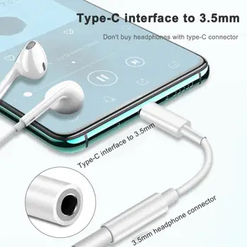 Разъем для наушников Type-C от USB 3.1 до 3,5 мм Аудио Aux кабель-адаптер-конвертер для адаптера смартфона Huawei Xiaomi Samsung