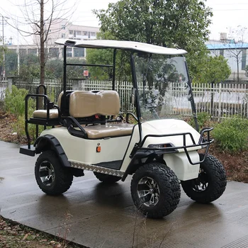 Низкая цена 6-местный бензиновый гольф-кар газовый скутер тележка для гольфа со складывающимся задним сиденьем