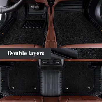 Коврики высшего качества! Специальные автомобильные коврики на заказ для Volkswagen Tiguan 2023-2018, водонепроницаемые двухслойные ковры, бесплатная доставка