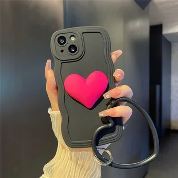 Корейский 3D браслет с сердечками и надписью Love, Чехол для телефона Samsung Galaxy A52 A72 A51 A71 A32 A22 A21S A11 A13 A23 A50, Мягкий силиконовый чехол