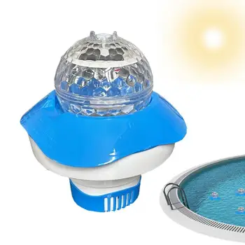 Солнечные Плавающие Огни Для Бассейна LED 7 Изменяющих Цвет Плавающих Огней С Дозатором Водонепроницаемый Солнечный Свет Для Пруда Светодиодные Фонари