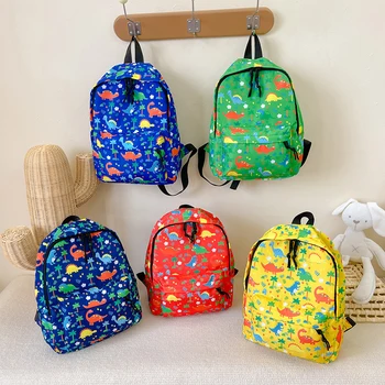 Детские рюкзаки с мультяшным динозавром, школьный ранец с милым животным принтом, детские сумки для книг в детском саду