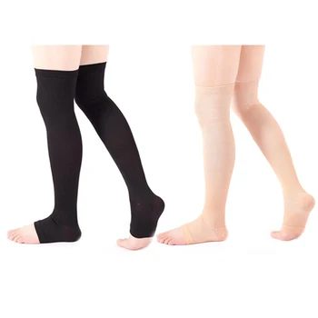 1 шт. Акриловые компрессионные носки, высокое давление, открытый носок, варикозное расширение вен, Носки для длинных ног, мягкие обтягивающие носки, модные женские мужские
