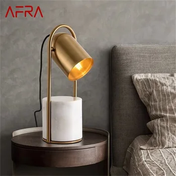 Простая настольная лампа AFRA Nordic, современная мраморная светодиодная настольная лампа, декоративная для дома, спальни