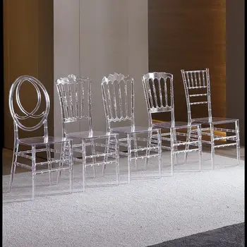 Свадебный зал отеля свадебный банкетный зал прозрачный хрустальный стул из акрила ПК пластика один бамбуковый стул Napoleon