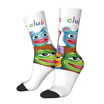 Компрессионные носки Happy Funny для мужчин из коллекции Boys Club в стиле ретро Harajuku Pepe Frog Animal в стиле хип-хоп Бесшовные носки Crew Crazy Sock