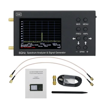 Анализатор спектра SA6 6 ГГц Генератор сигналов Источник радиочастотного сигнала для Wi-Fi 2G 4G LTE CDMA GSM Beidou GPR