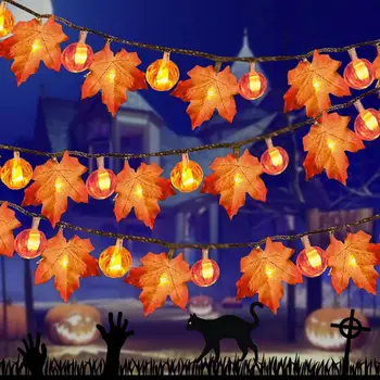 8-образная световая гирлянда для Хэллоуина, тыква, череп, шарики для глаз, Призрачный праздничный фонарь, розыгрыш или угощение, декор на День Хэллоуина