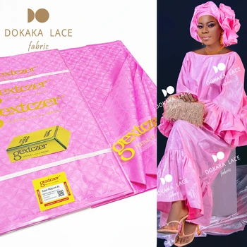 Сенегальский африканский Базен, богатая ткань, высококачественный 100% хлопок, Нигерийская женская и мужская свадебная одежда, Жаккардовый материал для шитья