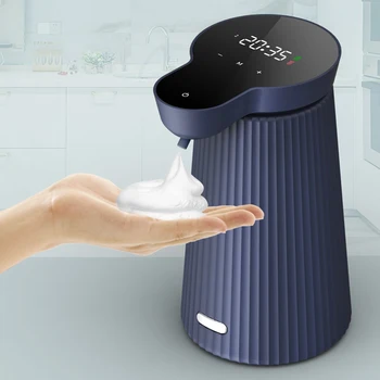 Автоматический дозатор мыла для пены Объемом 500 МЛ, Перезаряжаемый Дисплей времени на большом экране, умный датчик, насос для дозирования мыла, Дезинфицирующее средство для рук