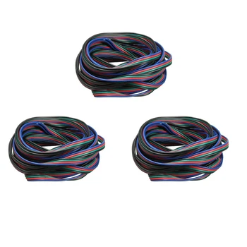 3X4-контактный разъем-удлинитель для светодиодной ленты RGB 3528 5050, цветной разъем 5 м