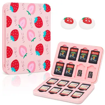 Новая Портативная Мини-Коробка 16TF Карт + 16 Игровых Карточек Милый Розовый Чехол для Хранения Nintendo Switch Oled Игровых Аксессуаров