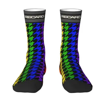 Разноцветные носки Recaros в клетку с кавайным принтом для женщин и мужчин, эластичные летние осенне-зимние носки для экипажа