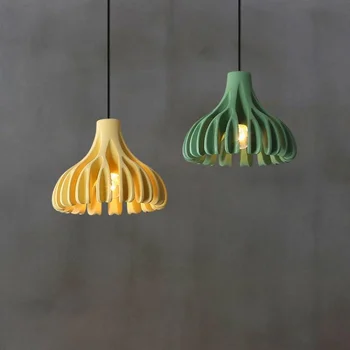 Креативный Коммерческий декор Подвесной светильник Ресторанные люстры из смолы Nordic Macaron Дизайнерский Барный стол Прикроватные светодиодные лампы для кабинета