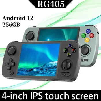 Портативная игровая консоль RG405M с 4-дюймовым сенсорным экраном IPS T618 с ЧПУ /алюминиевым сплавом Android 12 Портативный Ретро