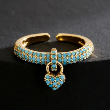 cmoonry Модные Разноцветные украшения с фианитовым покрытием, свадебные украшения 2023, Модное Золотое кольцо с сердечком на палец для женщин