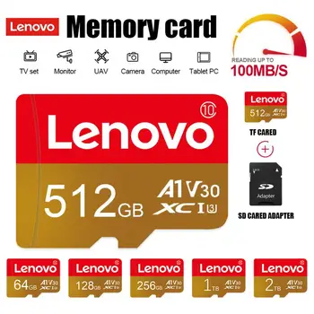 Lenovo 2TB SD Card Высокоскоростная Карта Флэш-Памяти Класса 10 cartao de memoria V30 Водонепроницаемая Micro TF SD-Карта Для Nintendo Switch