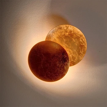 Итальянский дизайнерский светильник роскошный настенный светильник для прохода Луна солнечное затмение настенный светильник для спальни прикроватный настенный светильник