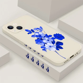 Роскошный Цветочный Чехол Для Телефона Iphone 11 12 13 14 Pro Max Mini XR X XS 8 7 Plus SE 2020 Силиконовый Противоударный Чехол Защитная Оболочка