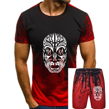 Мужская футболка Stooble Men New Zealand Haka Mask 2020, хлопчатобумажные футболки с коротким рукавом, мужская одежда