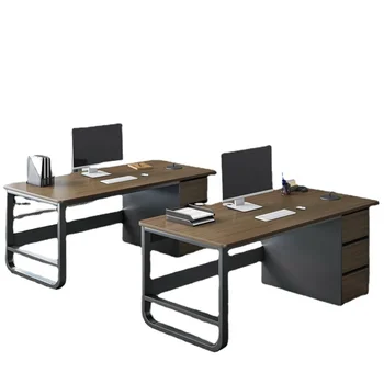 Комбинация офисного стола и стула Xl для нескольких человек, одноместная станция, простой компьютерный стол для спальни