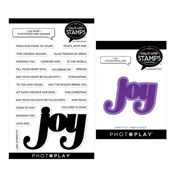 2023 Новый набор прозрачных штампов Joy Sentiments Words для скрапбукинга, изготовления бумаги, трафаретов, рамок для открыток