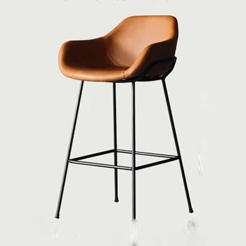 Современный Складной стул для пола, Акцент Гостиной, Дизайнерское кресло из мягкой кожи, Роскошная спинка, Мебель для гостиной с высоким сиденьем.