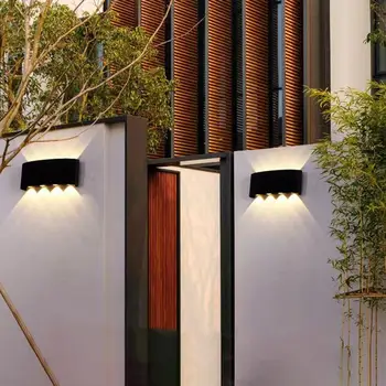 Настенный светильник Наружные светодиодные настенные светильники высокой яркости, водонепроницаемые, устойчивые к коррозии, для простой установки в коридоре, ночник