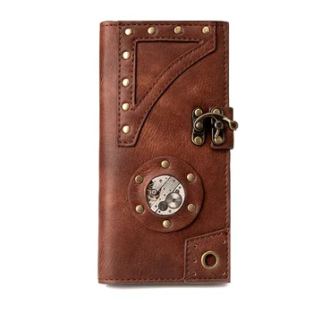 Женский кошелек в стиле ретро, длинная сумка для переноски, кошелек для мелочи, держатель для карт большой емкости, кошелек для монет на молнии с фотографией