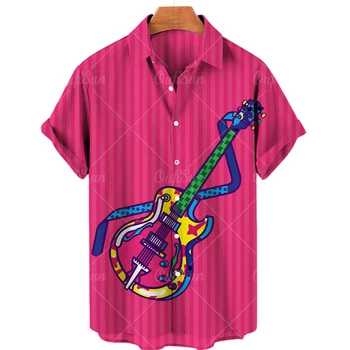 2023 Гавайские пляжные Мужские рубашки, Летняя Горячая распродажа, Оригинальная Мультяшная Забавная одежда Оверсайз, Мода Harajuku Y2k, Большие размеры
