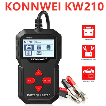 A + + KONNWEI KW210 Автоматический Умный Тестер автомобильного аккумулятора 12V Auto Battery Analyzer от 100 до 2000CCA с Проворачиванием Автомобильного Аккумулятора