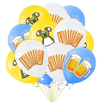 12шт Воздушные шары для Мюнхенского фестиваля Октоберфест Немецкое пиво Приветствуют Латексные воздушные шары для Германии Украшения для вечеринок фестиваля Октоберфест