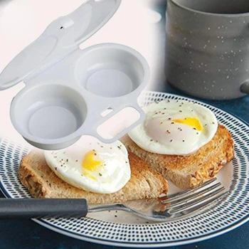 Пароварка для яиц из пищевого пластика, микроволновая печь, Удобная форма для приготовления яиц, инструмент для жарки яиц, кухонные гаджеты