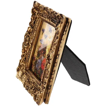 Фоторамка из смолы Настольная картинка Небольшой Винтажный настенный латунный декор Подвесные рамки в Европейском стиле