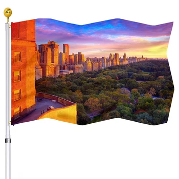 Флаг Манхэттенского моста, ландшафтный дом в Нью-Йорке, внутренние и наружные декоративные флаги, баннеры с латунными втулками для женщин и мужчин