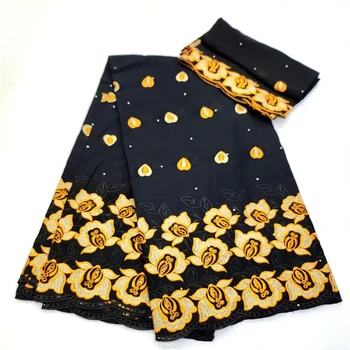 Новая Модная ткань для вечернего платья из мягкого хлопка с тонкой вышивкой из двух частей