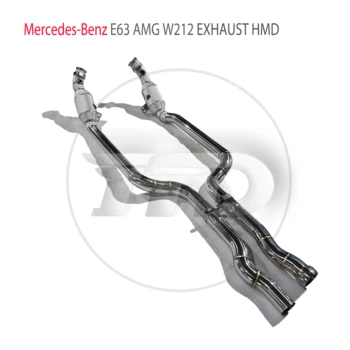 Выпускной Коллектор HMD High Flow Downpipe для Mercedes Benz E63 AMG W212 Автомобильные Аксессуары С Каталитическим Коллектором Без Cat
