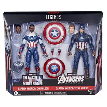 Эксклюзивная фигурка Marvel Legends Endgame Captain American в 2 упаковке без дополнительной головы 6 дюймов в свободном исполнении
