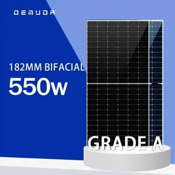 Фотоэлектрические Панели Eu Stock Solar 182mm MBB Half Cell мощностью 550 Вт Моно Полноэкранная Пользовательская Монокристаллическая Солнечная Панель