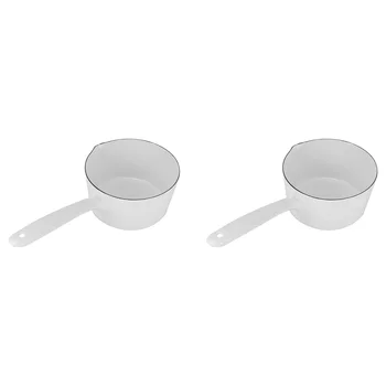 2X Молочник из белой керамики объемом 1,3 л в японском стиле, кухонная сковорода для приготовления пищи, Кастрюля для детского питания, сотейник с длинной ручкой