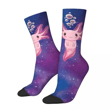 Забавные мужские носки Astrolotl Vintage Axolotl Pet Animal Harajuku Повседневные носки для экипажа с подарочным рисунком