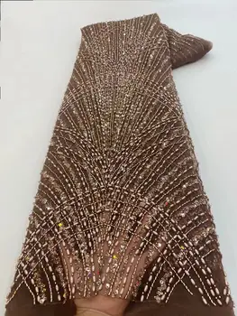 София-1306.4504 модная тюлевая вышивка с блестками, французская сетчатая кружевная ткань для вечернего платья