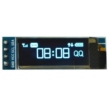 Высокое разрешение I2C 0,91 Дюймовый OLED Электронный белый 128x32 IIC Простая установка цифрового запасного модуля ЖК-дисплея