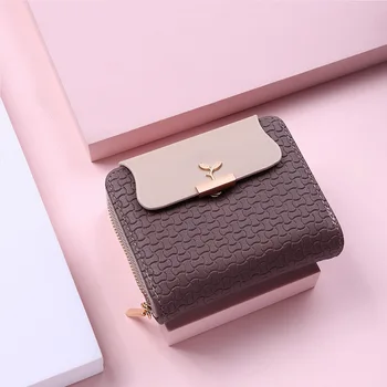 Новый женский кошелек, фирменный дизайн, студенческий кожаный Мини-кошелек, женский держатель для карт, сумка для денег